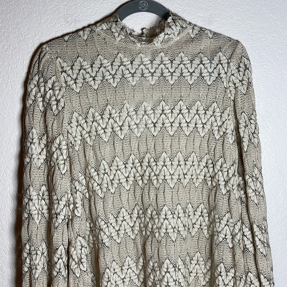 Free People Simone Lace Dress Size Small In Neutral Cream Tan - Picture 9 of 12